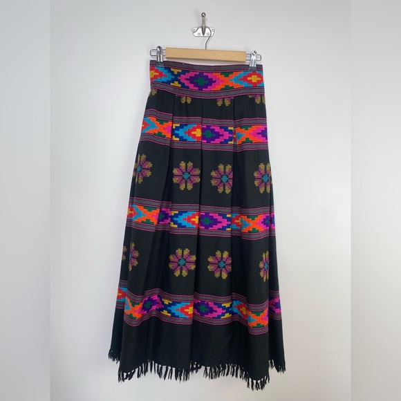 Anthony Muto Dresses & Skirts - Vintage 1970s Anthony Muto for Saz II Wool Skirt – Boho Folk Artisan Woven